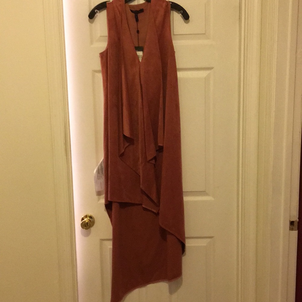 BCBG Faux suede dress